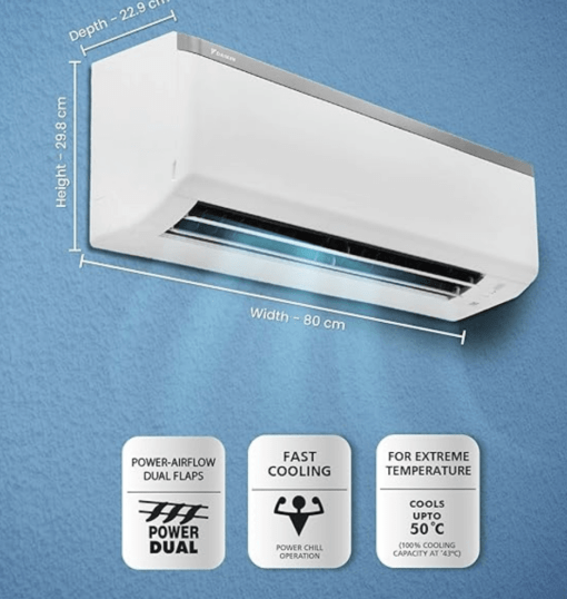 Daikin 0.8 Ton 3 Star, Fixed Speed Split AC (Copper, PM 2.5 Filter, 2022 Model, FTL28U, White) - Image 3